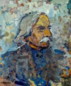 KEITH GARDNER oil on board - entitled verso 'Kyffin', signed, 29.5 x 25cms Provenance; private