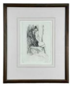 ‡ MARK CLARK limited edition (7/50) etching - study of a sitting nude, signed and dated '95, 22 x