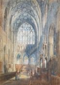 ALFRED PARKMAN watercolour - entitled 'Choir', signed and dated 1912, 34.5 x 25cms Provenance: