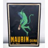 ORIGINAL LEONETTO CAPPIELLO MAURIN QUINA POSTER. 1906, featuring Cappiello's famous Green Fairy