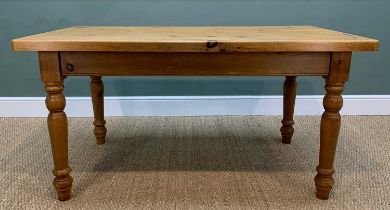 MODERN PINE KITCHEN TABLE, 78h x 152w x 89cms d Provenance: consigned via West Wales Comments: