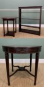 ASSORTED OCCASIONAL FURNITURE including, carved octagonal table, 67h x 60w x 60cms d, Regency