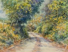 ‡ CHRIS GRIFFIN watercolour - Sunny Lane, signed, titled verso, 30 x 39.5cms Provenance: private