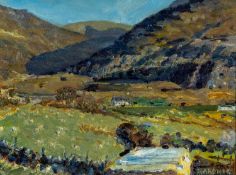 KEITH GARDNER oil on board - entitled verso 'DINORWIC', signed, 21.5 x 29cms Provenance: private