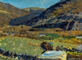 KEITH GARDNER oil on board - entitled verso 'DINORWIC', signed, 21.5 x 29cms Provenance: private
