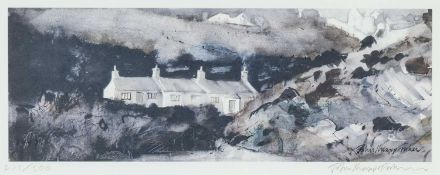 ‡ JOHN KNAPP-FISHER limited edition (271/500) print - 'Abereiddy Cottages', signed in pencil, 14.5 x