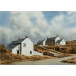 ‡ GRAHAM HADLOW watercolour - 'Sunlit Afternoon' Abereiddi, Pembrokeshire, signed, 25 x 35cms