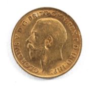 GEORGE V GOLD HALF SOVEREIGN, 1911, 3.9gms Provenance: private collection Neath Port Talbot County