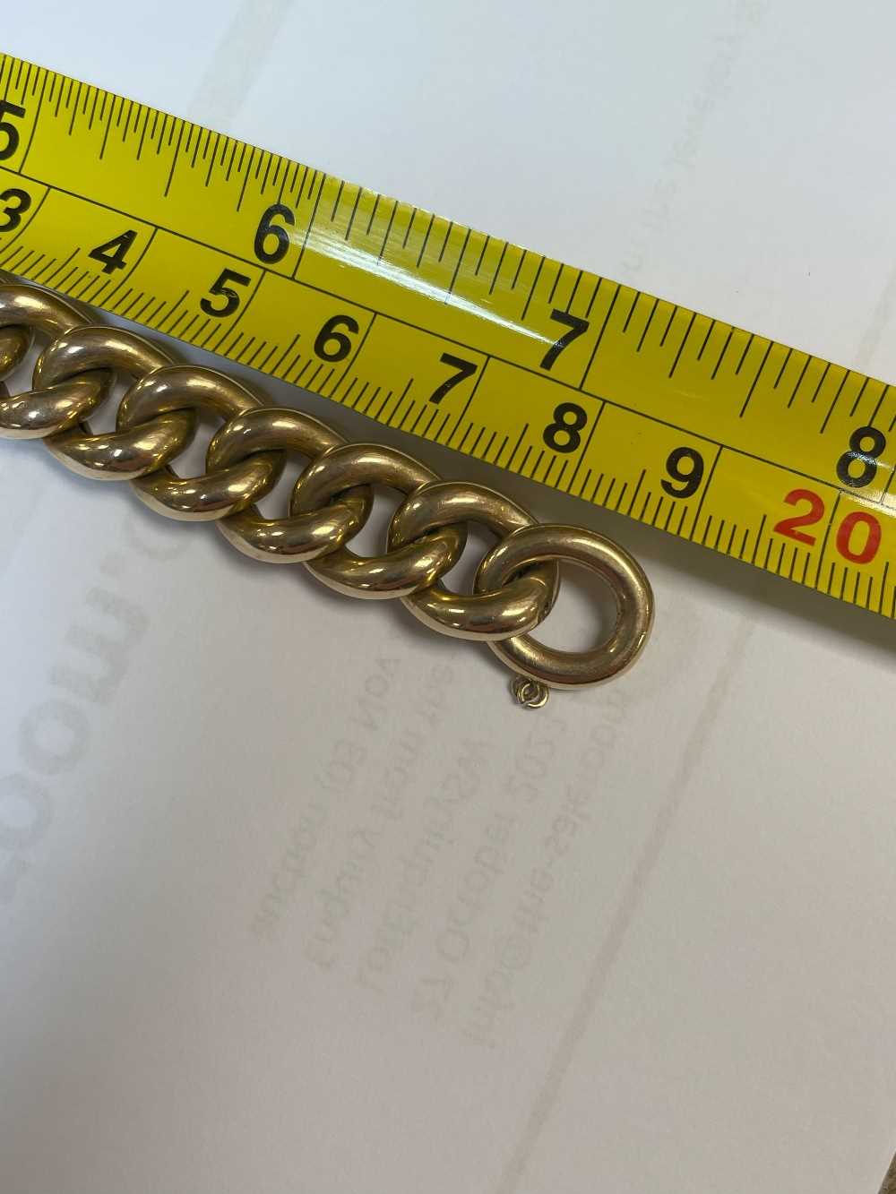 9CT GOLD CURB LINK CHAIN, heart shaped padlock, 36.6gms Provenance: private collection - Image 3 of 5
