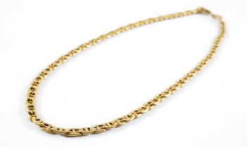 18CT GOLD ANCHOR CHAIN NECKLACE, clasp stamped '750', 52cms long, wt appr 17.9g Provenance: