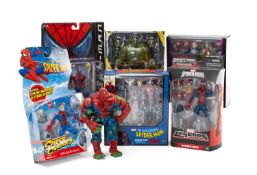ASSORTED SPIDERMAN & OTHER TOYS, mostly boxed, and including Marvel, The Avengers, Hulk etc. (7)