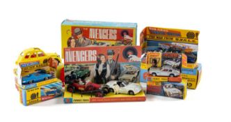 ASSORTED CORGI TV & MOVIE DIECAST VEHICLES, including Gift Set 40 The Avengers Vintage Bentley &