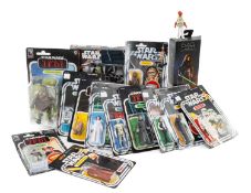 ASSORTED STAR WARS FIGURINES, some later carded, and including Return of the Jedi Gamorrean Guard,