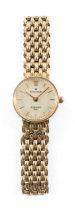 9CT GOLD LADIES 'SOVEREIGN' BRACELET WATCH, quartz movement, champagne dial, baton hour markers with