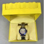 GENTS STAINLESS STEEL INVICTA AUTOMATIC PROFESSIONAL STAINLESS STEEL BRACELET WRISTWATCH, blue bezel