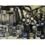 RETRO & LATER DIGITAL WATCH AND WRIST GAME COLLECTION, APPROX. 40, mostly by Casio and Citizen, with