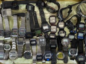 RETRO & LATER DIGITAL WATCH AND WRIST GAME COLLECTION, APPROX. 40, mostly by Casio and Citizen, with