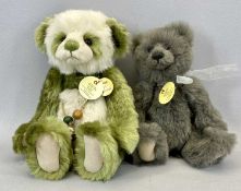 TWO CHARLIE BEARS DESIGNED BY ISABELLE LEE including Rodley, wearing necklace with bell and beads,