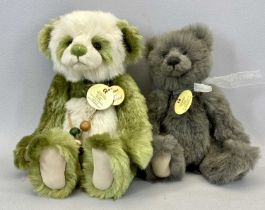 TWO CHARLIE BEARS DESIGNED BY ISABELLE LEE including Rodley, wearing necklace with bell and beads,