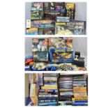 THREE STAR WARS JIGSAW PUZZLES, and an adventure board game, collection of science fiction books,