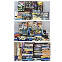 THREE STAR WARS JIGSAW PUZZLES, and an adventure board game, collection of science fiction books,