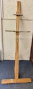 ROWNEY ADJUSTABLE WOODEN ARTIST'S EASEL, 205cms max H Provenance: private collection Gwynedd