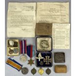 MIXED WAR MEDALS, COMMEMORATIVE MEDALLIONS, PIGEON RACE AWARDS & OTHER COLLECTABLES GROUP, lot