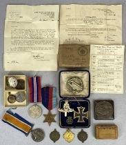 MIXED WAR MEDALS, COMMEMORATIVE MEDALLIONS, PIGEON RACE AWARDS & OTHER COLLECTABLES GROUP, lot