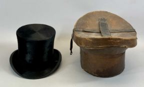 VICTORIAN SILK TOP HAT MOSS BROS, size 7, in padded leather box Provenance: private collection
