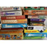 LARGE COLLECTION OF 1960s / 70s BOARD GAMES, including Rebound, Battleships, Raving Bonkers, Jump