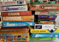 LARGE COLLECTION OF 1960s / 70s BOARD GAMES, including Rebound, Battleships, Raving Bonkers, Jump