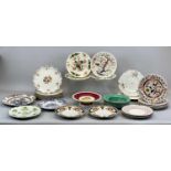 COLLECTION OF EARLY 19TH CENTURY & LATER DECORATIVE PLATES, including Derby, Wedgwood and Ironstone,