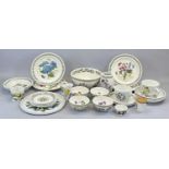 PORTMEIRION 'BOTANIC GARDEN' TABLEWARE, including breakfast cups and saucers, a pair, fruit bowl,