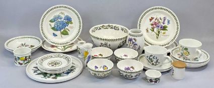 PORTMEIRION 'BOTANIC GARDEN' TABLEWARE, including breakfast cups and saucers, a pair, fruit bowl,