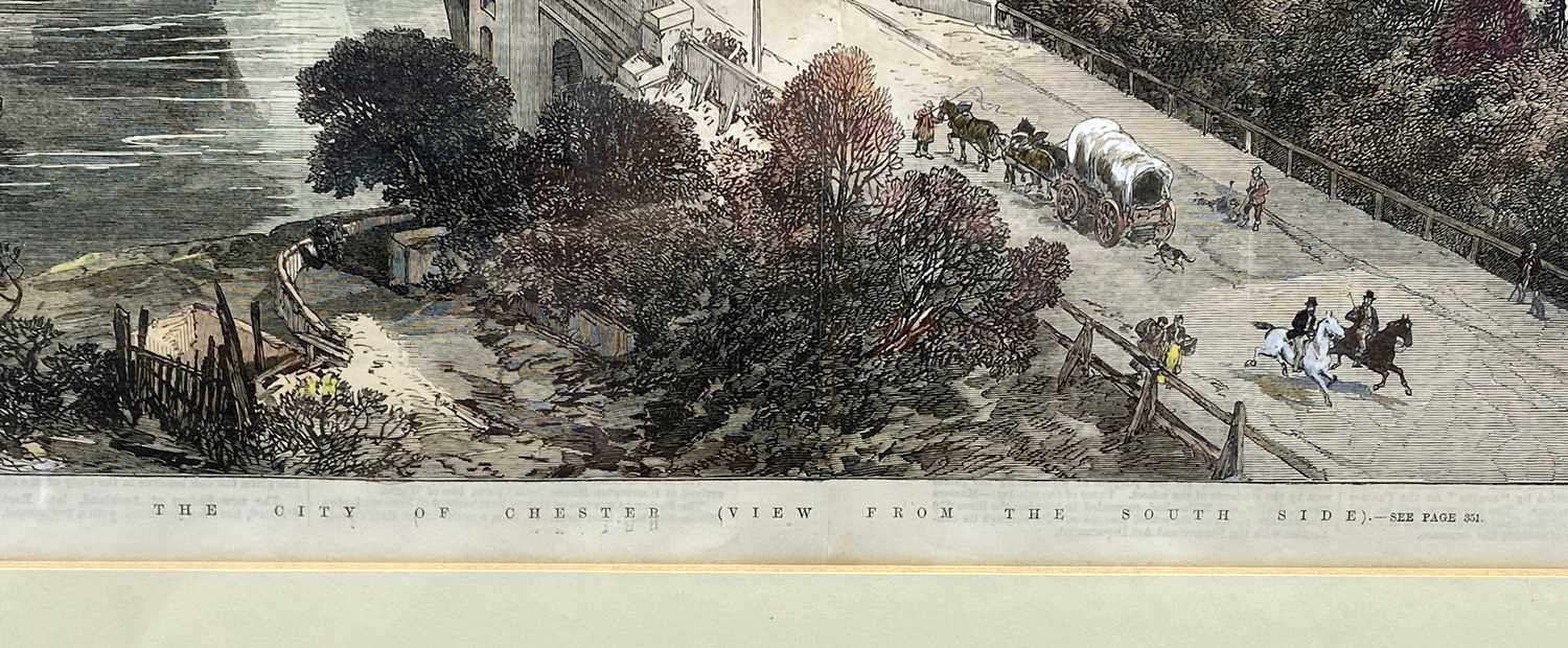 JOHN STOCKDALE 1796 hand coloured engraved map - a plan of Chester, 23 x 27.5cms, and a - Image 3 of 3