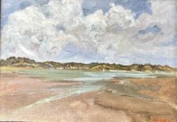 ‡ JOY RAVENSCROFT (British, 20th Century) oil on canvas - 'Estuary', signed lower right, 24.5 x 34.