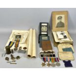 WWI / WWII FATHER & SON MILITARY MEDALS, ASSOCIATED PAPERWORK AND PERSONAL EFFECTS COLLECTION, a