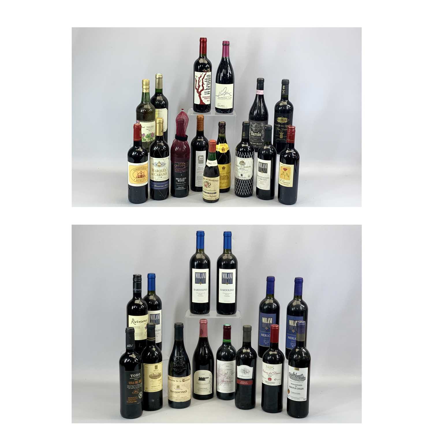 TWENTY-EIGHT BOTTLES & ONE HALF BOTTLE OF RED WINES, French, Italian, Spanish and South African