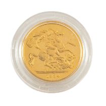 ELIZABETH II GOLD SOVEREIGN, 1994, proof, capsule, 7.9g Provenance: private collection Cardiff