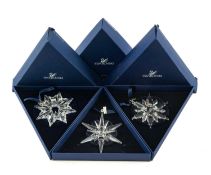 THREE SWAROVSKI CHRISTMAS ORNAMENTS, boxed, 2003, 2005, 2006 (3) Provenance: private collection