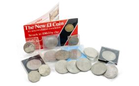 ASSORED COMMEMORATIVE UK COIN, including 4 x 1965 churchill crowns, 6 x other crows (2008, 1977,
