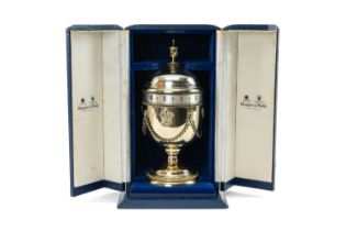 RARE SILVER MAPPIN & WEBB 'PRINCE OF WALES' URN CLOCK, Limited Edition (134/210), to commemorate The