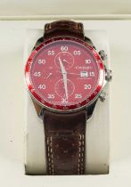 CHRISTOPHER WARD C7 RAPIDE CHRONOGRAPH MKII WRISTWATCH, Ltd Ed (11/300), the metallic red dial