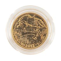 ELIZABETH II 'DIAMOND JUBILEE' GOLD SOVEREIGN, 2012, uncirculated, capsule, 7.9g Provenance: private