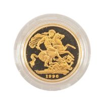 ELIZABETH II GOLD SOVEREIGN, 1996, proof, capsule, 7.9g Provenance: private collection Cardiff