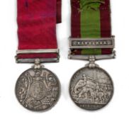 MILITARY INTEREST comprising Queen Victoria Afghanistan 1878-79-80 medal with Kandahar clasp awarded