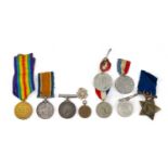 MILITARY INTEREST comprising two George V 1914-18 British War medals awarded to 778 Pte J. H.