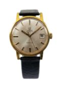 OMEGA AUTOMATIC GENEVE GENTS WRISTWATCH, stainless steel and gilt metal, the dial with baton hour