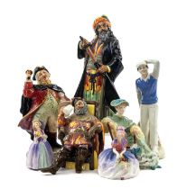 ASSORTED DOULTON BONE CHINA FIGURINES, including HN2105 Blue Beard, HN2119 Town Crier, HN2162 The