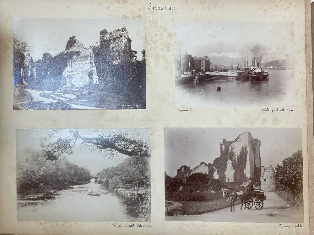 LARGE VICTORIAN PHOTOGRAPH ALBUM & CONTENTS comprising late 19th century photographs of North Wales, - Image 10 of 22